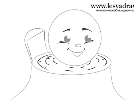 Колобок трафарет