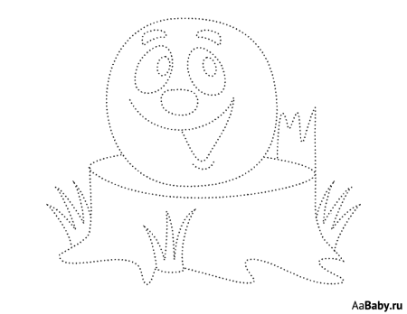 Колобок раскраска для детей 3-4