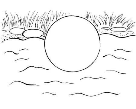 Колобок трафарет