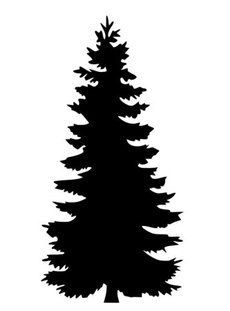 Ель трафарет