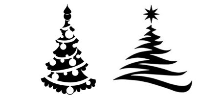 Елка трафарет на окно