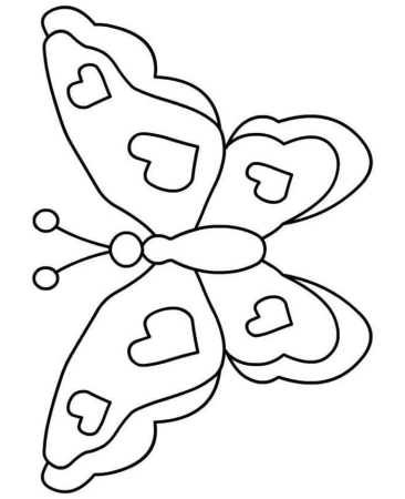 Бабочка раскраска для детей