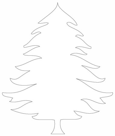 Трафарет елки для вырезания