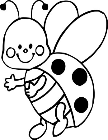 Божья коровка раскраска для детей