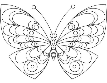 Картинка бабочка раскраска