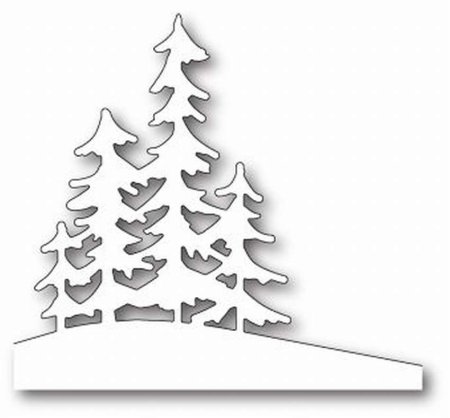 Вытынанки зимние елки