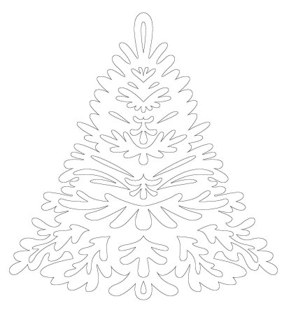 Украшение на окно елка