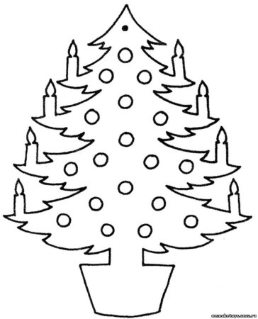 Трафарет елки для вырезания