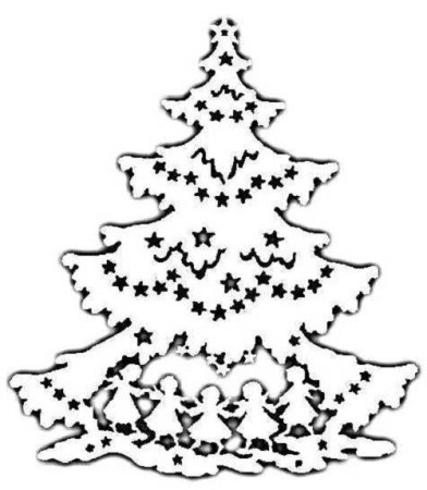 Вырезалки на окна елка