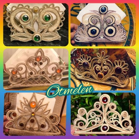 Трафареты для филиграни из джута салфетница