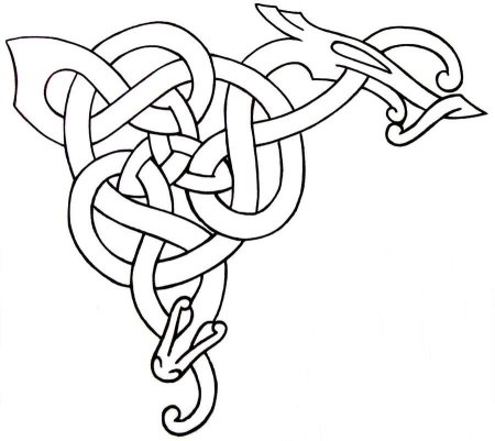 Драконы кельтской вязью