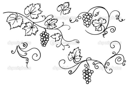 Трафарет Виноградная лоза для декупажа