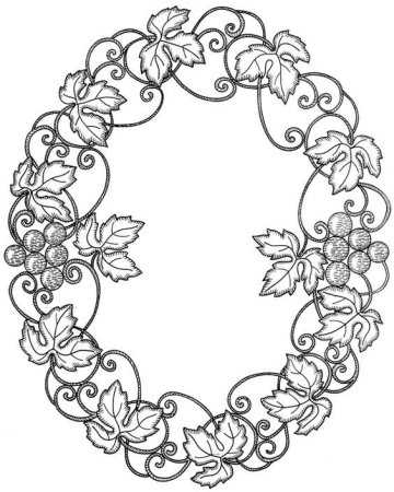 Растительный орнамент в овале