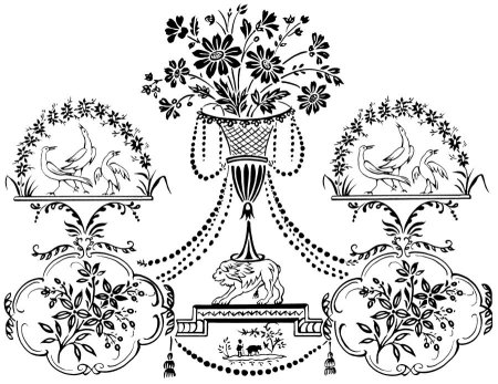 Растительные мотивы для декупажа XTJYJ-,TKST