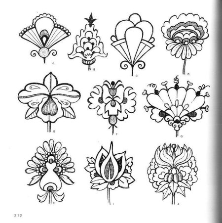 Простые узоры цветов