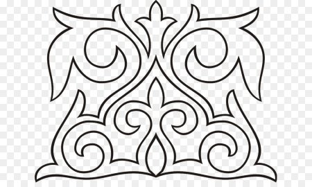 Татарский орнамент трафарет