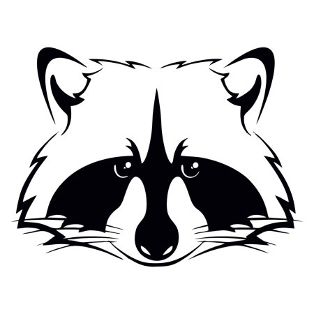 Енот черно белый