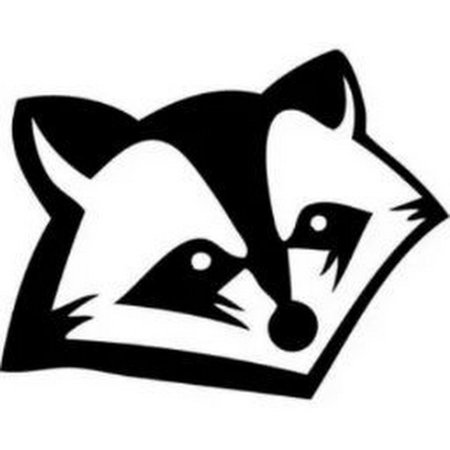 Силуэт енота морда