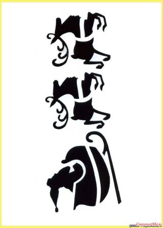 Трафареты для рисования на окнах на новый год