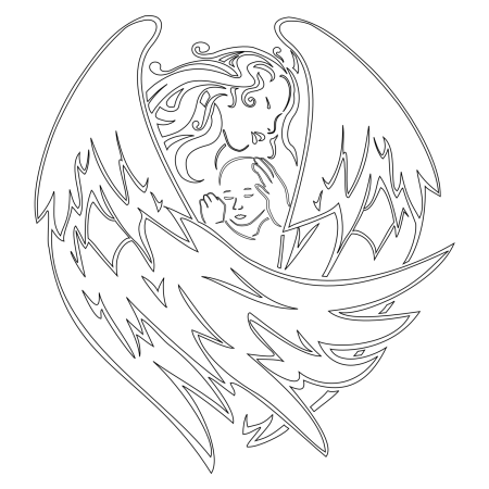 Ангелочки трафареты для вырезания