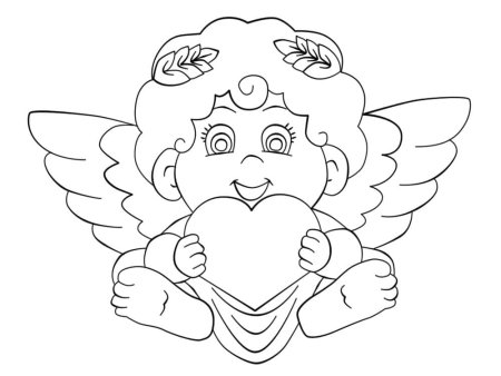 Ангел раскраска