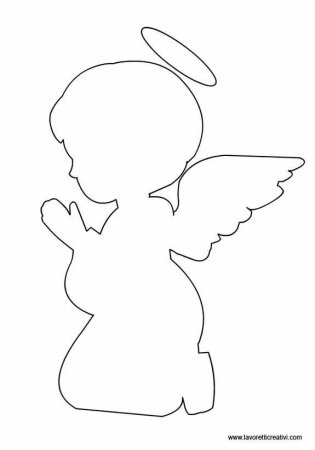 Ангелочек трафарет