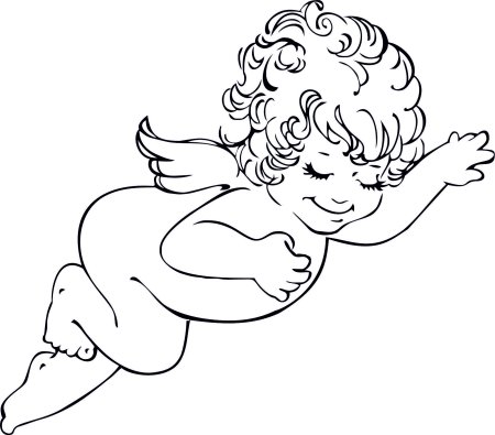 Ангелочек контур