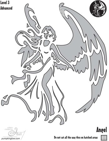 Ангел трафарет для выпиливания