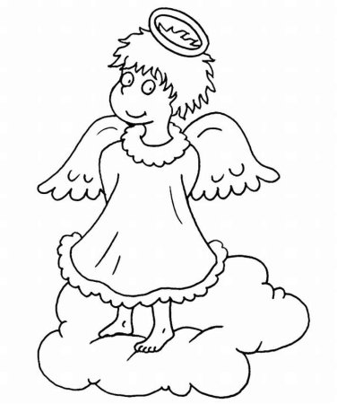 Ангелочек трафарет