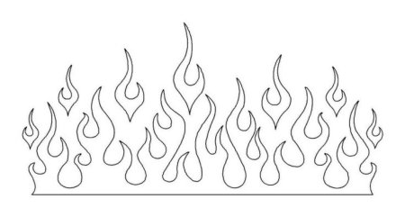 Трафарет пламя