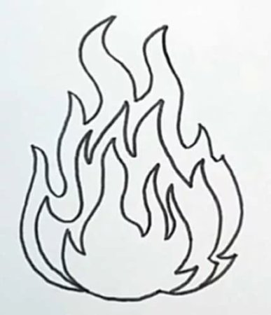 Раскраска костер в лесу