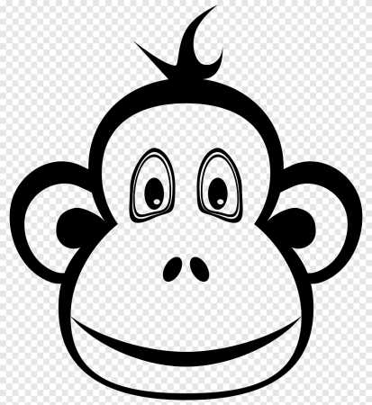 Трафарет обезьяны