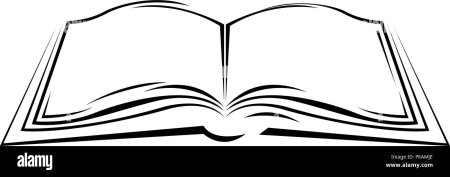 Силуэт раскрытой книги