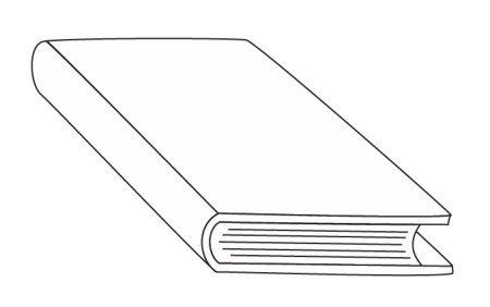 Книга схематично рисунок карандашом