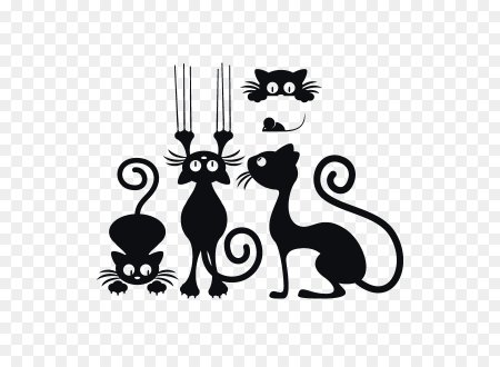 Трафареты кошек для декора
