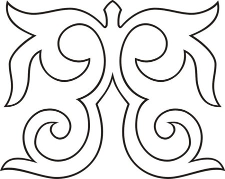Казахский орнамент раскраска