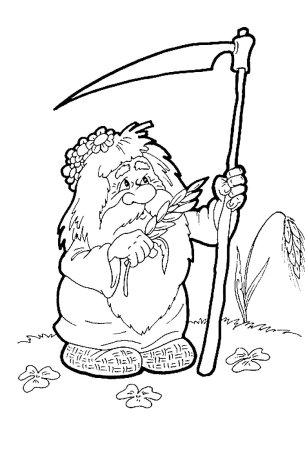 Леший раскраска для детей