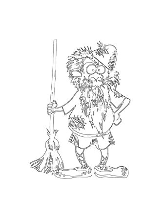 Домовой раскраска для детей