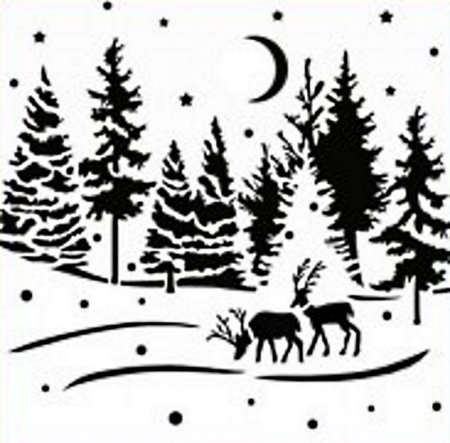 Зимний рисунок для детей раскраска