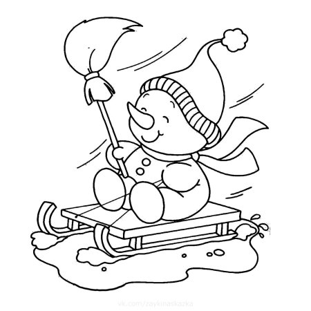 Снегопад раскраска для детей