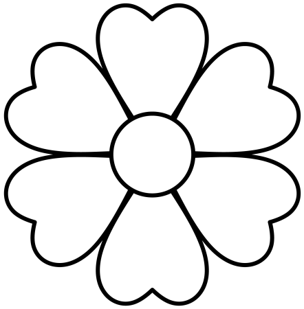 Раскраска цветочек