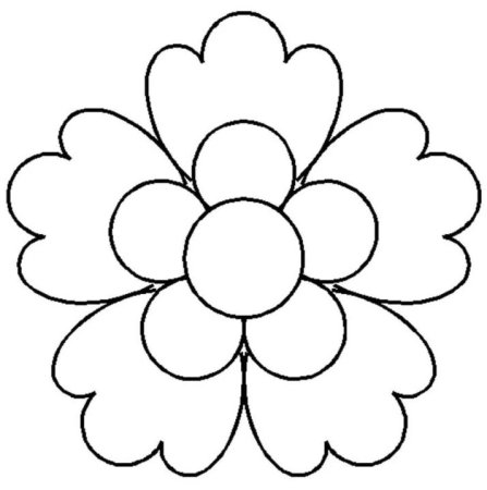 Цветок контур для вырезания