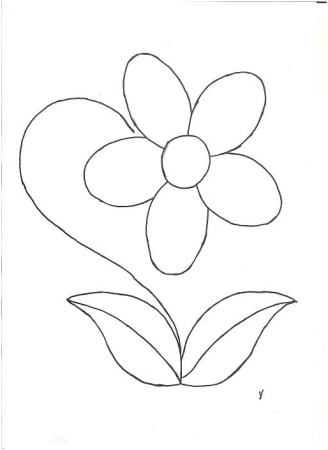 Эскиз для для аппликации цветок