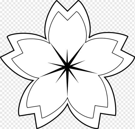 Цветочек контур