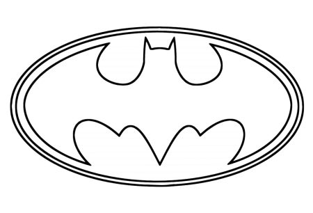 Знак Бэтмена раскраска