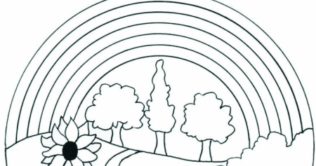 Раскраска природа Радуга