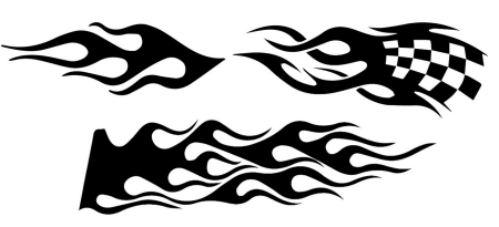 Флейм винил трафарет