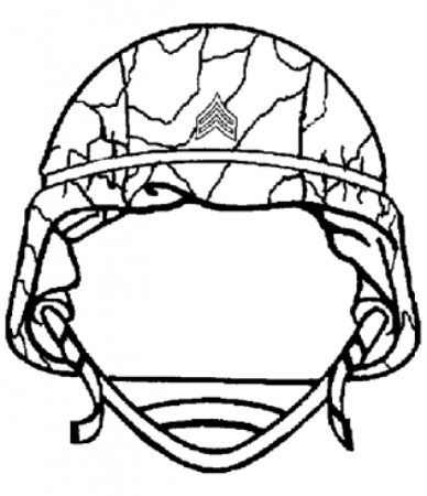 Солдатский шлем для раскрашивания детям
