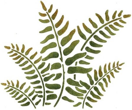 Лист папоротника трафарет