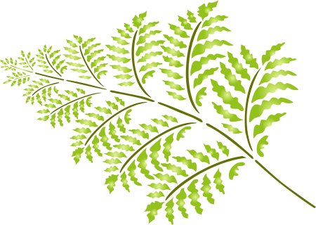 Трафареты для декора папоротник